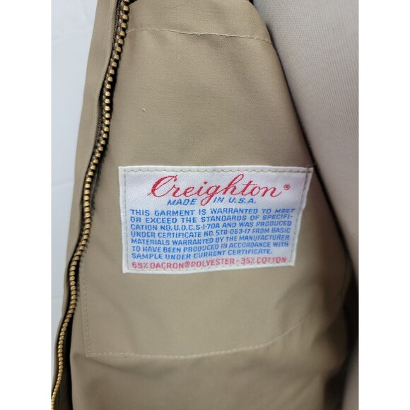 Vintage Creighton Mens Tan Windbreaker Jacket 3729 Sz 42L - Picture 10 of 13